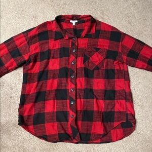 Red and Black Checkered Shirt-Large Buffalo Plaid Photo Shoot Cottage